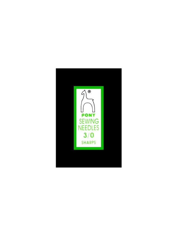 Igły do szycia ręcznego ostre PONY - SHARPS 3/0 - 54,5 mm - 01115 - 25szt./opak.