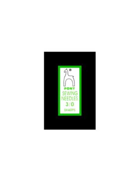 Igły do szycia ręcznego ostre PONY - SHARPS 3/0 - 54,5 mm - 01115 - 25szt./opak.