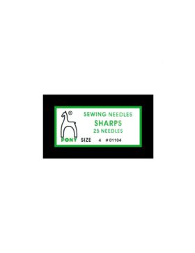 Igły do szycia ręcznego ostre PONY - SHARPS 4 - 43,0 mm - 01104 - 25szt./opak.