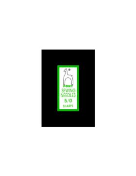 Igły do szycia ręcznego ostre PONY - SHARPS 5/0 - 57,5 mm - 01117 - 25szt./opak.