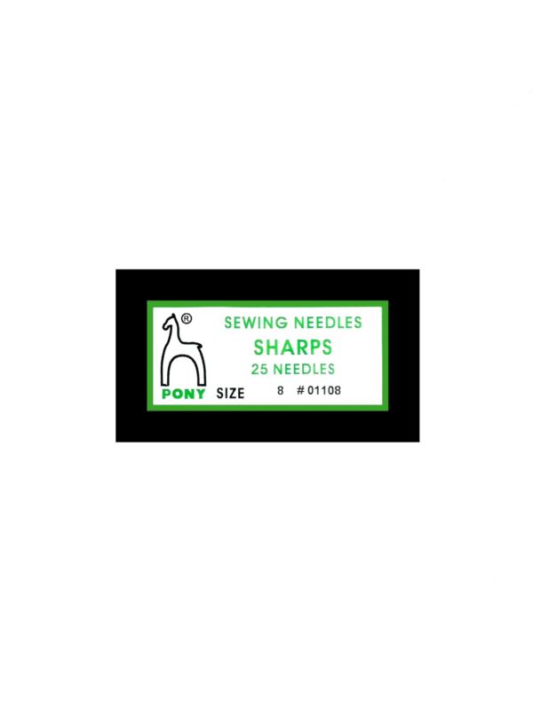 Igły do szycia ręcznego ostre PONY - SHARPS 8 - 36,0 mm - 01108 - 25szt./opak.