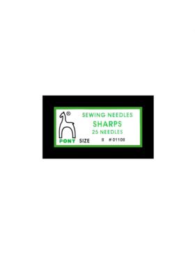 Igły do szycia ręcznego ostre PONY - SHARPS 8 - 36,0 mm - 01108 - 25szt./opak.