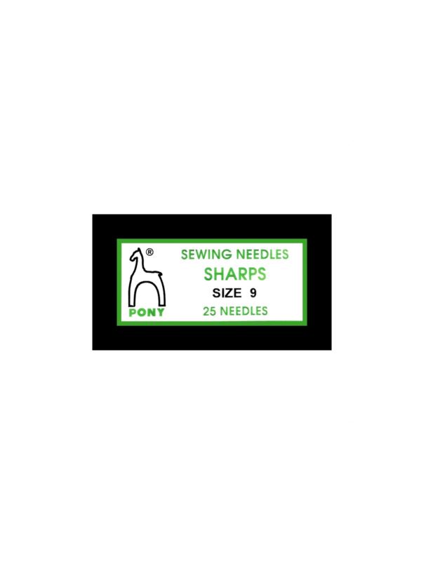 Igły do szycia ręcznego ostre PONY - SHARPS 9 - 34,5 mm - 01109 - 25szt./opak.