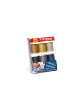 Zestaw nici uniwersalnych GUTERMANN - Denim - 731144 - 6szt.x100mb/opak.