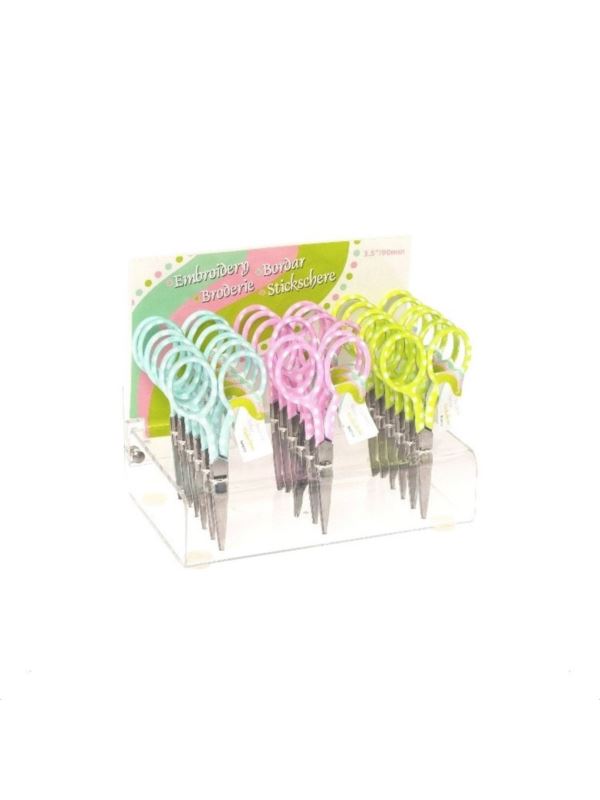 Nożyczki krawieckie w kropki - 90 mm - B4819 - 18szt./opak.