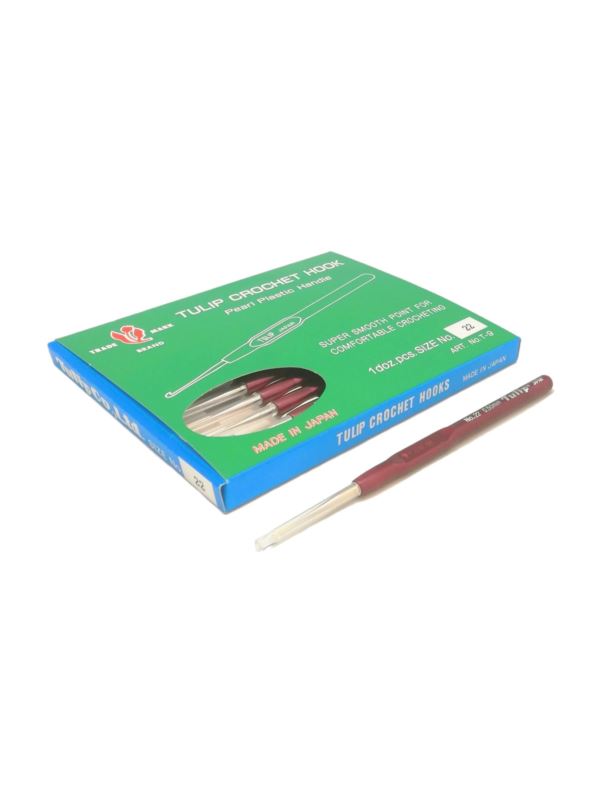 Szydełka stalowe z plastikową rączką japońskie TULIP - 12szt./opak.