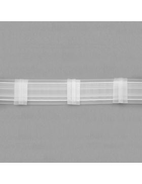Taśma firanowa ARIADNA monofilamentowa z białym sznurkiem - 50 mm - 3-fałdy (marszczenie 1:2) - FM050-13 - 50mb/opak.