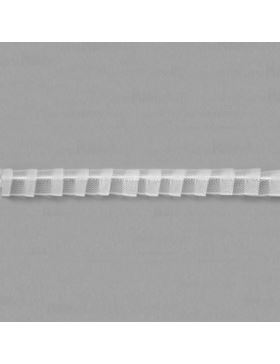 Taśma firanowa ARIADNA monofilamentowa z białym sznurkiem - 25 mm - ołówek (marszczenie 1:2) - FM025-11 - 50mb/opak.