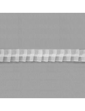 Taśma firanowa ARIADNA monofilamentowa z białym sznurkiem - 40 mm - ołówek (marszczenie 1:2) - FM040-11 - 50mb/opak.