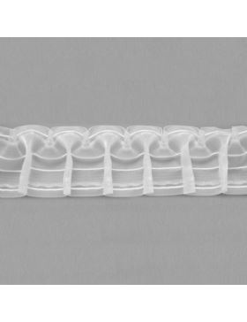 Taśma firanowa ARIADNA monofilamentowa z białym sznurkiem - 100 mm - smokoołówek (marszczenie 1:2) - FM100-2Y - 50mb/opak.