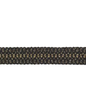 Taśma bawełniana z nitką metalizowaną - 30 mm - 12,5mb/opak.