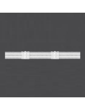 Taśma firanowa MAGAM transparentna z białym oplotem - 25 mm - 3 zakładki (marszczenie 1:2) - 5.25.200.4 - 50mb/opak.