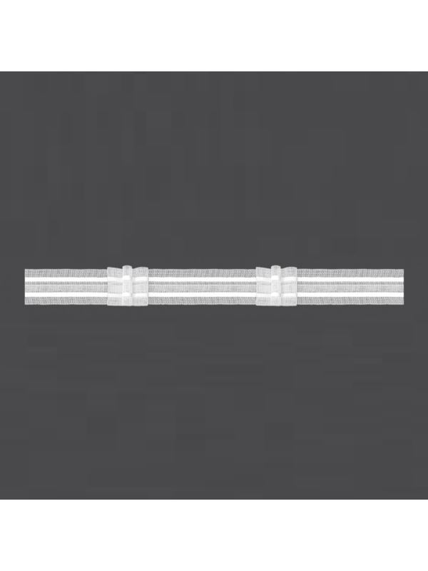 Taśma firanowa MAGAM transparentna z białym oplotem - 25 mm - 3 zakładki (marszczenie 1:2) - 5.25.200.4 - 50mb/opak.