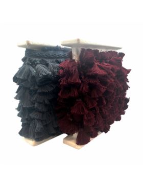 Taśma bawełniana z chwościkami - 80 mm - BTK-80 - 10mb/opak.