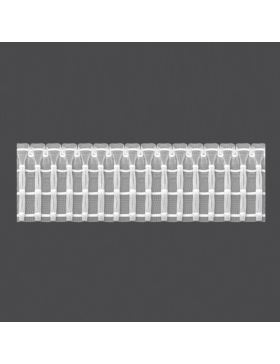 Taśma firanowa MAGAM transparentna z białym oplotem - 100 mm - smokoołówek (marszczenie 1:2,5) - 10.100.250.4 - 50mb/opak.