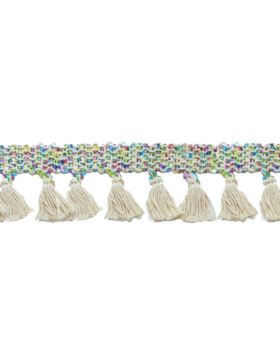 Taśma bawełniana z syntetycznym jedwabiem i chwostami - 65 mm - 12,5mb/opak.