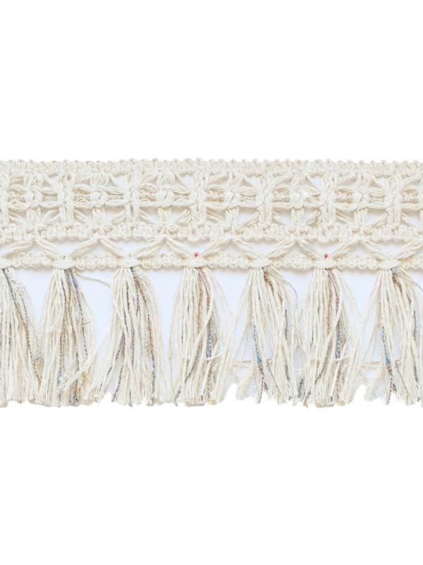 Taśma bawełniano-jutowa z nitką metalizowaną i chwostami - 110 mm - 12,5mb/opak.