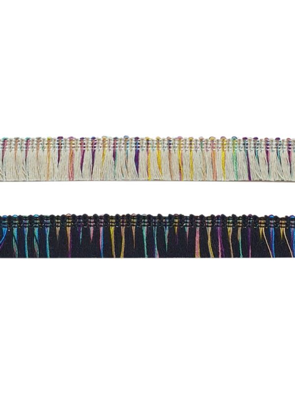 Frędzle bawełniane z nitką metalizowaną - 20 mm - 12,5mb/opak.