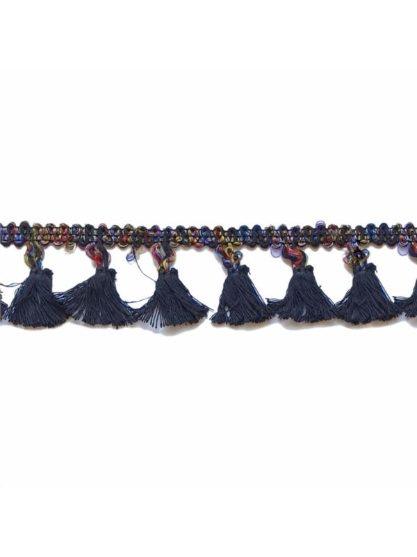 Taśma bawełniana z syntetycznym jedwabiem i chwostami - 45 mm - 12,5mb/opak.