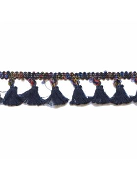 Taśma bawełniana z syntetycznym jedwabiem i chwostami - 45 mm - 12,5mb/opak.