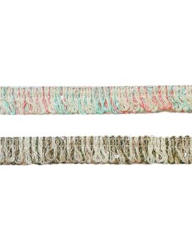 Frędzle bawełniane z cekinami - 20 mm - 12,5mb/opak.