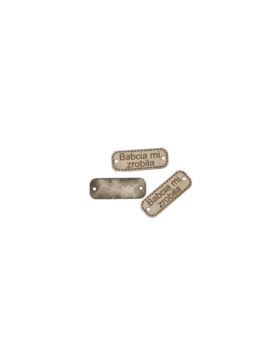 Zawieszki do przyszywania eko skóra - 30 mm - Babcia Mi Zrobiła - beżowe - 20szt./opak.