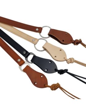 Ucho do toreb skórzane naturalne stębnowane - Jucht - 650 mm - US