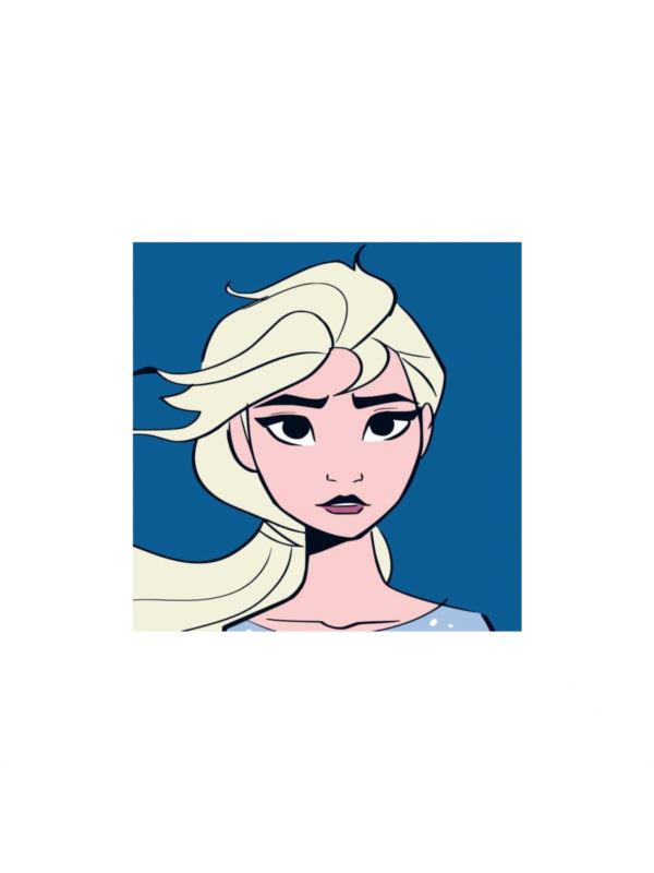Zestaw kanwy z muliną - 12x12 cm - Frozen II - 631