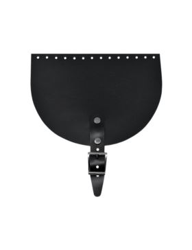 Klapka do toreb skórzana naturalna na magnes (klamra) - Jucht - 200x150 mm - KLAP20X15