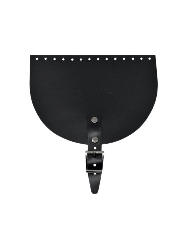 Klapka do toreb skórzana naturalna na magnes (klamra) - Jucht - 200x150 mm - KLAP20X15