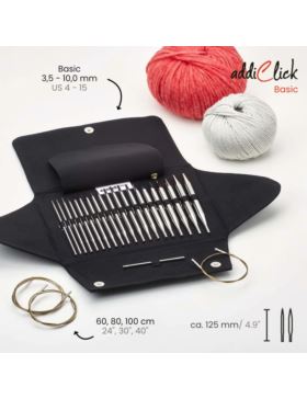 Zestaw metalowych drutów z wymiennymi żyłkami ADDI - Click Basic Set - 3,50-10,00 mm - 650-2