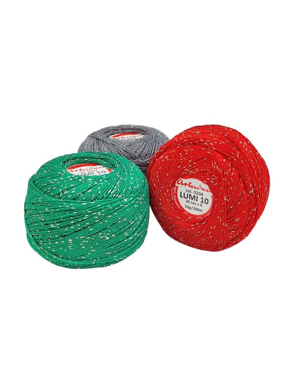 Kordonek metalizowany ARIADNA - Lumi 10 - 6szt./opak.