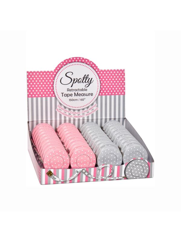 Centymetry krawieckie automatycznie zwijane - 150 cm - +253.MET.POLKA3 - 40szt./opak.