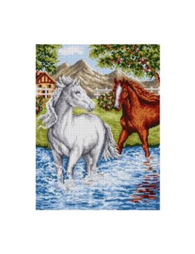 Kanwa z nadrukiem ARIADNA - 30x40 cm - 8001