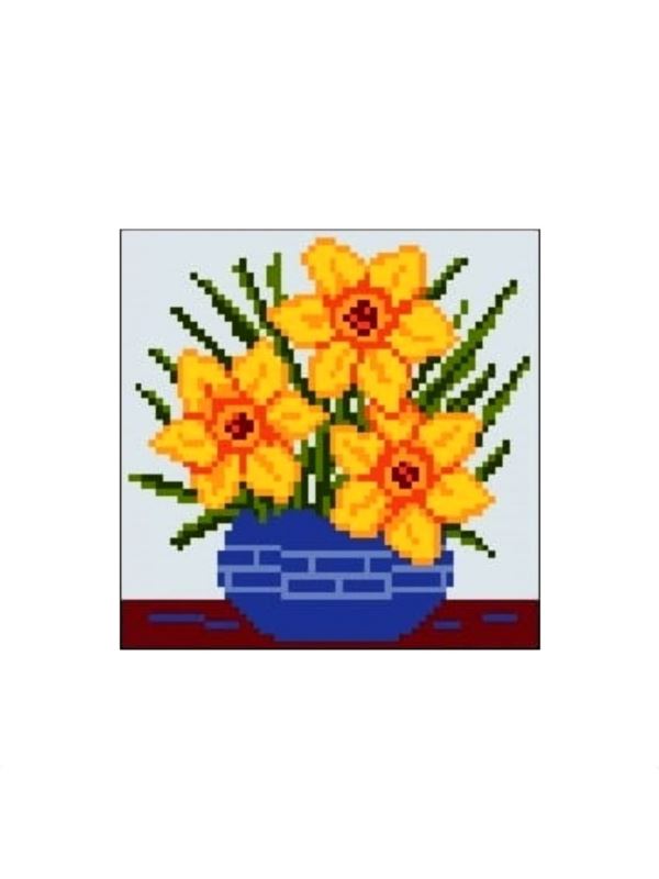 Kanwa z nadrukiem GRAFIKO - 15x15 cm - 0526