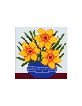 Kanwa z nadrukiem GRAFIKO - 15x15 cm - 0526