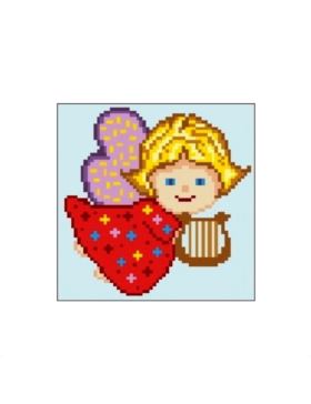 Kanwa z nadrukiem GRAFIKO - 15x15 cm - 0509-3