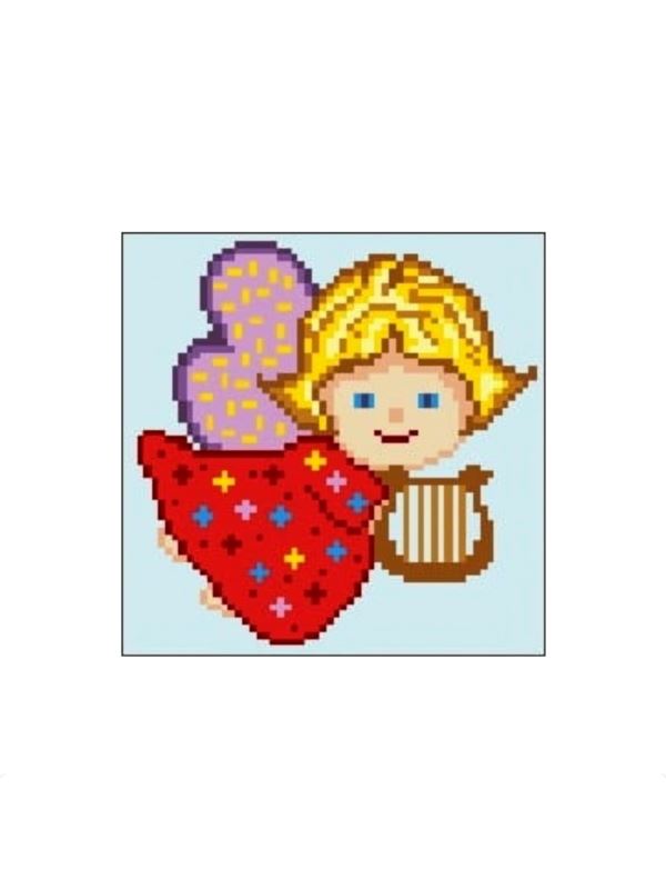 Kanwa z nadrukiem GRAFIKO - 15x15 cm - 0509-3