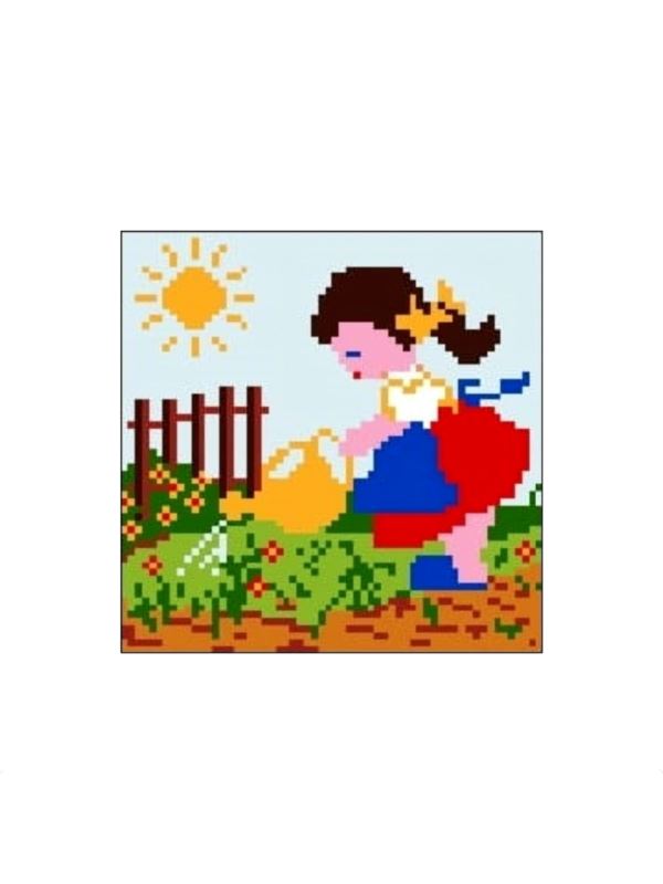 Kanwa z nadrukiem GRAFIKO - 15x15 cm - 0384