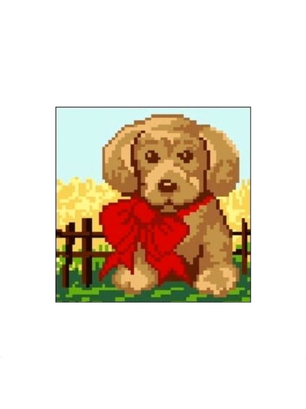 Kanwa z nadrukiem GRAFIKO - 15x15 cm - 0381