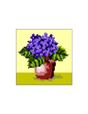 Kanwa z nadrukiem GRAFIKO - 15x15 cm - 0357