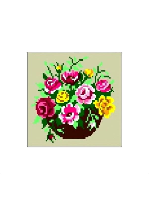 Kanwa z nadrukiem GRAFIKO - 15x15 cm - 0356
