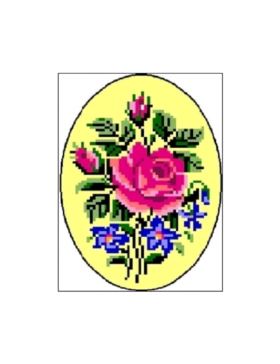 Kanwa z nadrukiem GRAFIKO - 15x20 cm - 0051