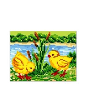 Kanwa z nadrukiem GRAFIKO - 15x20 cm - 0136-2