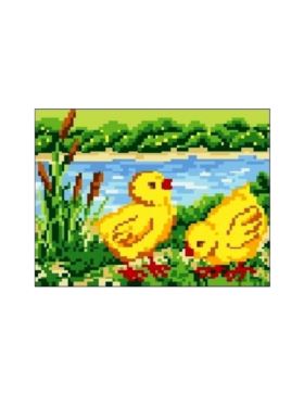 Kanwa z nadrukiem GRAFIKO - 15x20 cm - 0135-1