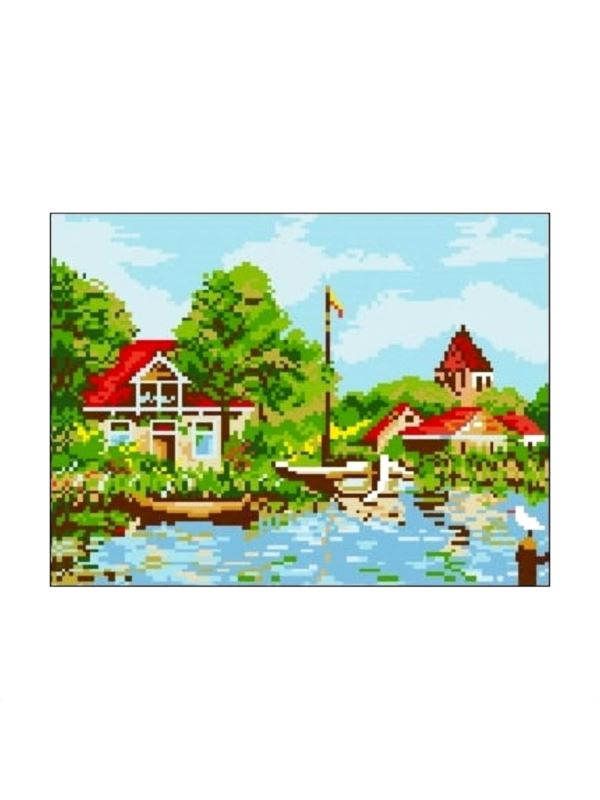 Kanwa z nadrukiem GRAFIKO - 24x30 cm - 1056