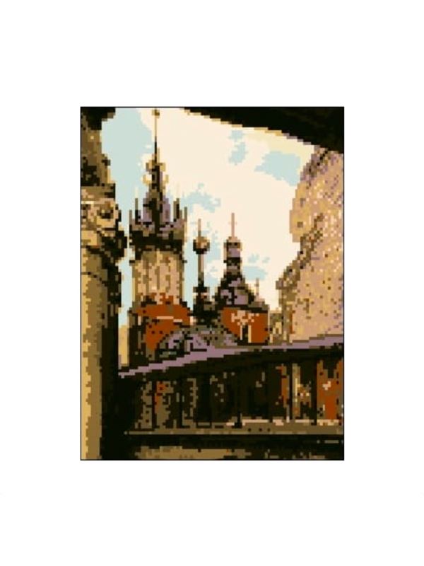 Kanwa z nadrukiem GRAFIKO - 24x30 cm - 1031