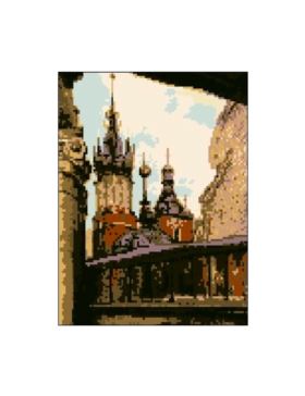 Kanwa z nadrukiem GRAFIKO - 24x30 cm - 1031