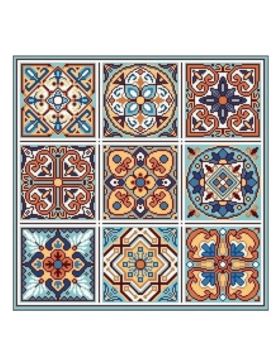 Kanwa z nadrukiem GRAFIKO - 50x50 cm - 6905