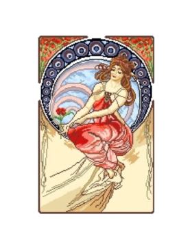 Kanwa z nadrukiem GRAFIKO - 32,5x50 cm - 6802